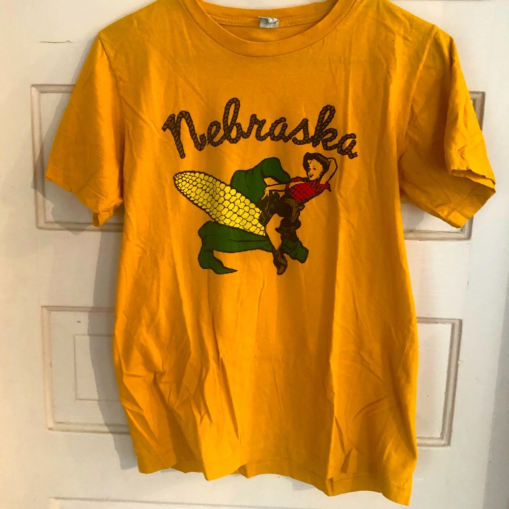 Nebraska Corn-Riding Cowgirl Pinup Tee